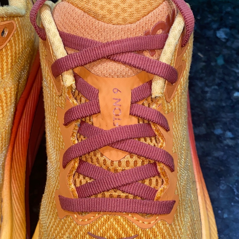 Hoka One One Clifton 9 Running Shoes Size 6.5 Amber Haze/ Sherbert - Picture 7 of 16
